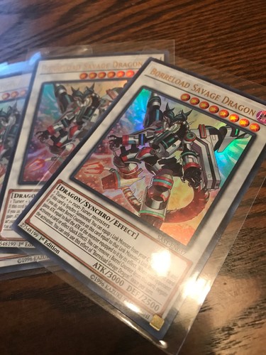 3 X YUGIOH SAVAGE STRIKE BORRELOAD SAVAGE DRAGON ULTRA RARE SAST-EN037   X 3