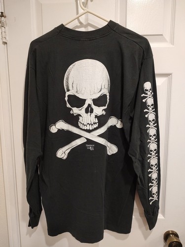 Vtg Original Skull And Cross Bones 1991 Fashion Victim XL Long Sleeve Tee Shirt | eBay Vtg Original Skull And Cross Bones 1991 Fashion Victim XL Long Sleeve Tee Shirt | eBay