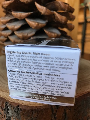 Caudalie Vinoperfect Brightening Glycolic Night Cream Travel Size .5 oz 15ml NIB