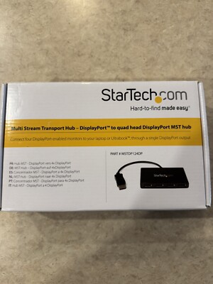 StarTech Multi Stream Transport Hub - DisplayPort to Quad head DisplayPort
