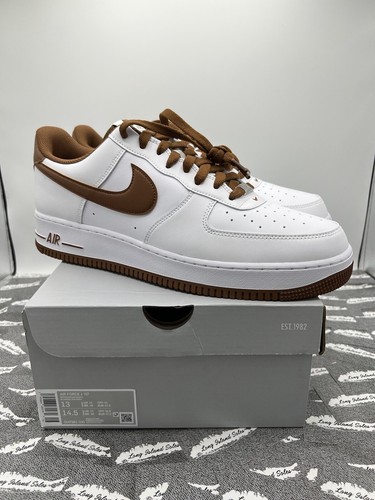 Pre-owned Nike Men's Air Force 1 '07 Low White Brown Pecan | Size 13 | Dh7561 100 | ModeSens