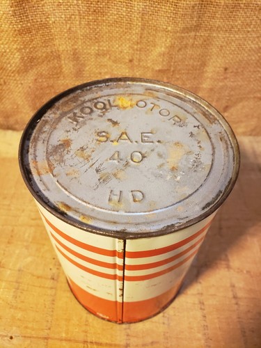 RARE VINTAGE CITIES SERVICE TRIPLE HD MOTOR OIL QUART TIN CAN FULL SAE 40