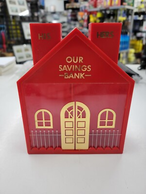 Vintage His And Hers Plastic Our Savings Bank Gag Gift She Gets All The Money!