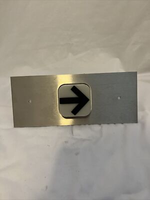 Vintage Stainless Dover Elevator single direction arrow