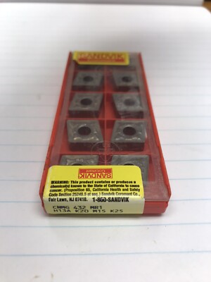 10 pcs.  CNMG432MR1 H13A SANDVIK INSERT (loc stk)