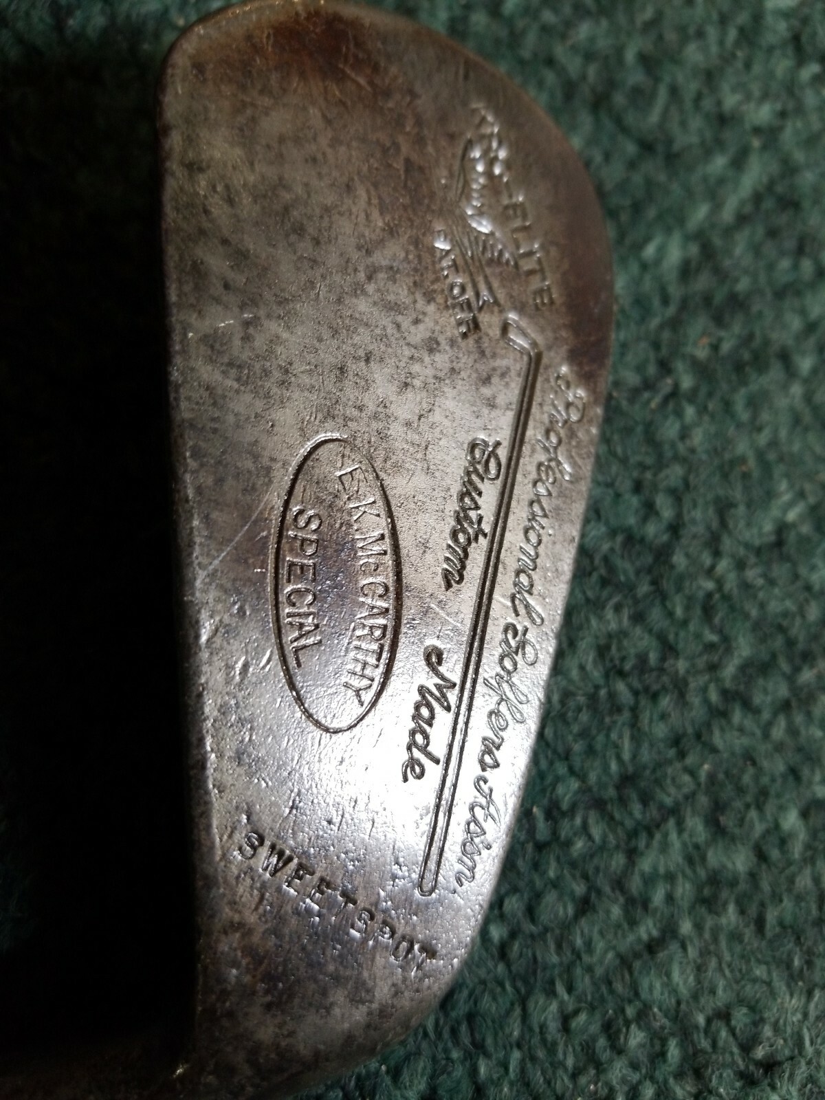 Hickory Wood Shaft Golf Club Kro Flite Pro E.K. McCarthy Sweet Spot 5 Florida CC