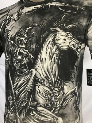 Xtreme Couture Affliction Men's T-Shirt DARK HORSE Skull Tattoo Biker S-5XL