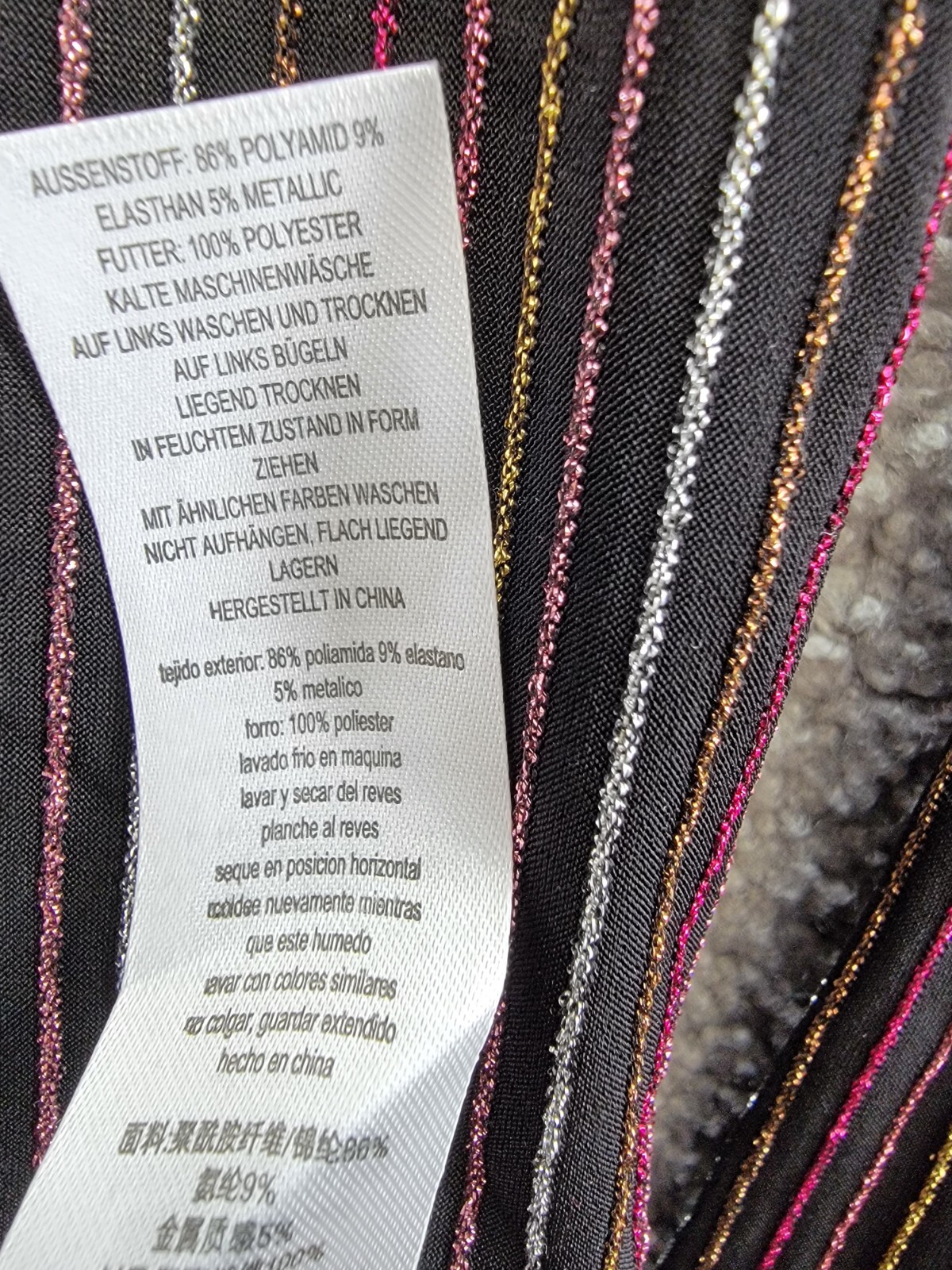 French Connection Paula Keyhole Midi Dress Women's S Blackout Multi Round Neck - Picture 14 of 16