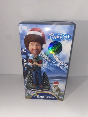 BOB ROSS CHRISTMAS ROYAL BOBBLES BOBBLEHEAD WALMART HOLIDAY EXCLUSIVE 2021