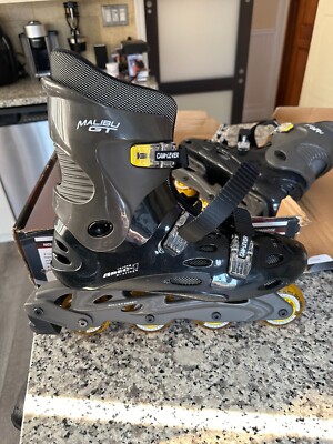 MALIBU GT Men's Size 11 Black/Grey Inline Roller Blades/Skates