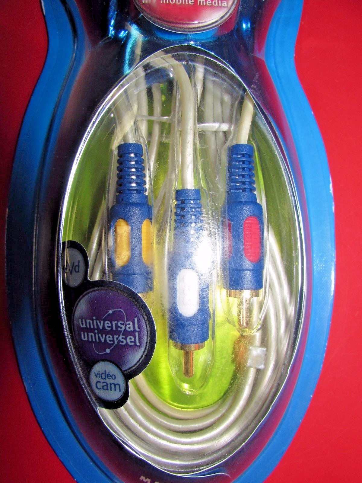 RCA 6'/1.8m Stereo Audio/Visual Cables w/ RCA Plugs- NEW