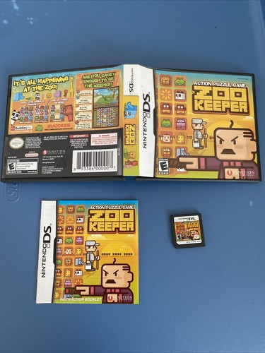 Zoo Keeper (Nintendo DS, 2005) Puzzle Game ⭐️ FUN