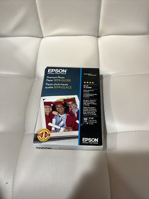 40 Sheets of EPSON Premium Photo Paper, SEMI-GLOSS, 4x6 Inches