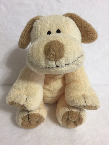 Ty Pluffies PLOPPER Tan Cream Brown Puppy Dog Plush Stuffed Lovey 2002