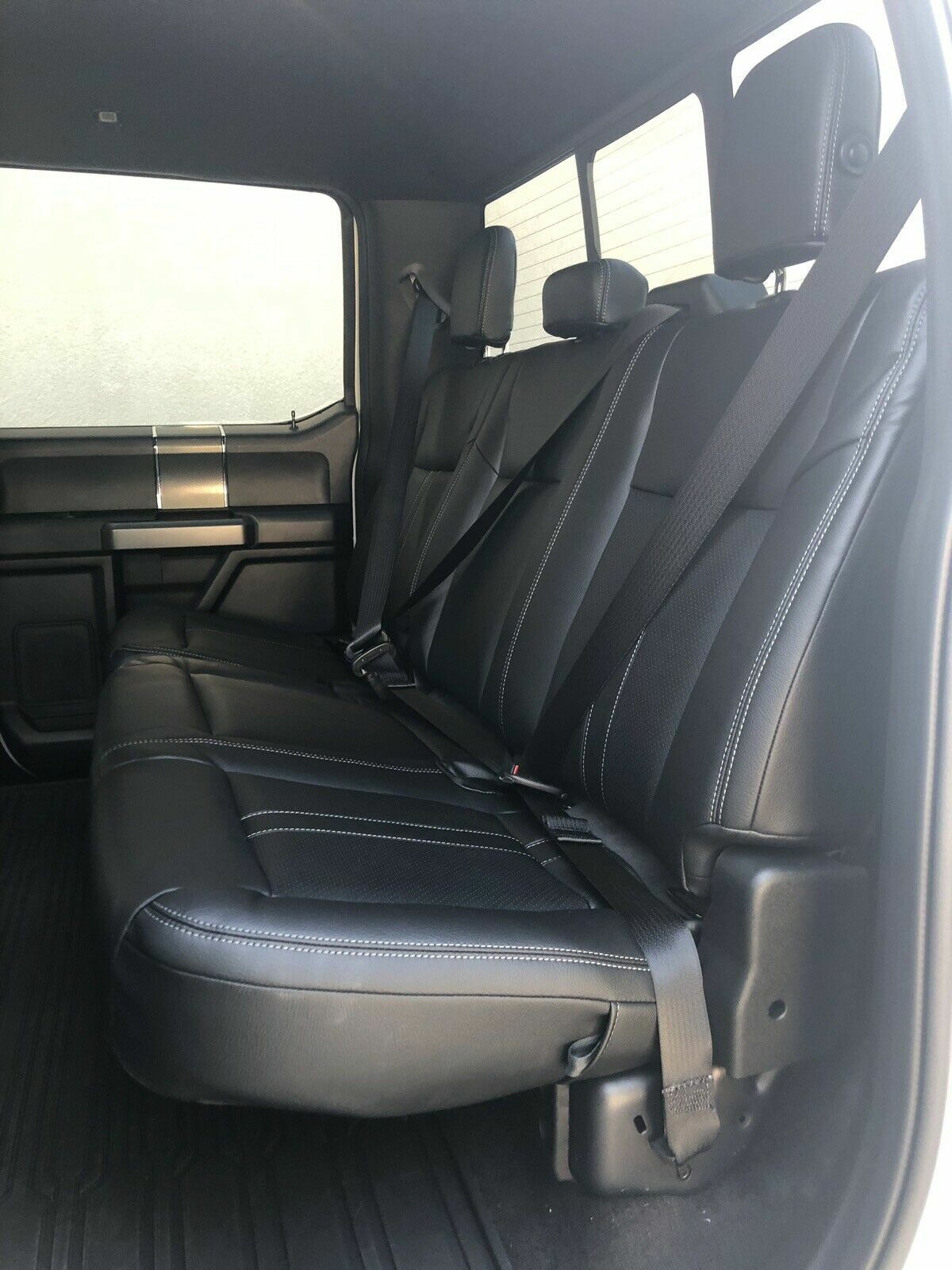 NEW 2015-20 Ford F-150 XLT SuperCrew Black Leather Seat Replacement Covers 