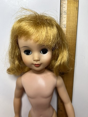 Vintage 1965 Madame Alexander 17&rdquo; POLLY sleep Eye DOLL Tagged Pink Dress