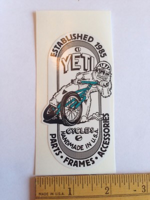 yeti bike stickers