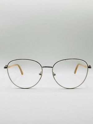 Unofficial UNOF0373 PP00 55-16-140 Gold Oval Brille Gestell