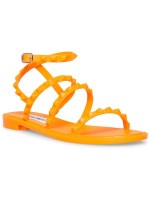 

STEVE MADDEN Женские оранжевые желейные гладиаторы Travel-j с круглым носком, 8 м, Оранжевый, TRAV05S1