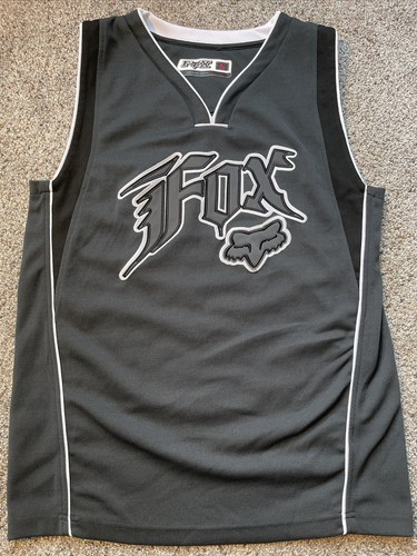 Mens Small Fox Racing Motocross BMX Sleeveless Embroidered