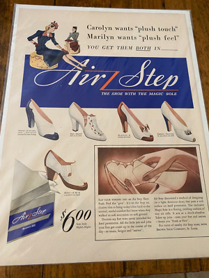 Vintage 1940 Air Step Shoes Carolyn Marilyn ad eBay