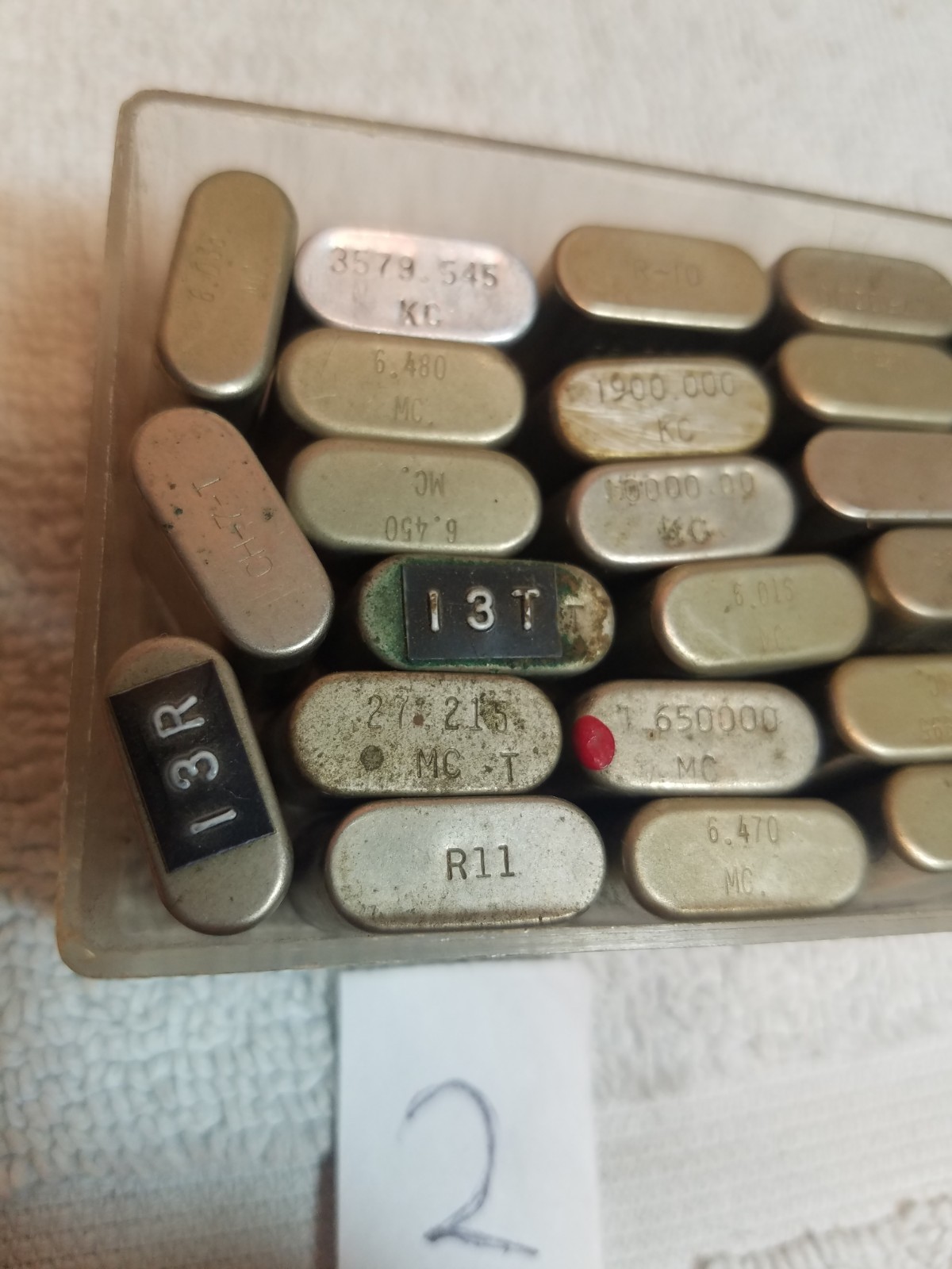 Lot of OVER 50 VTG Frequency Crystals - Ham Radio Police Scanner CB - Assorted