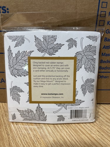 impression obsession rubber stamps Background Maple Leaves