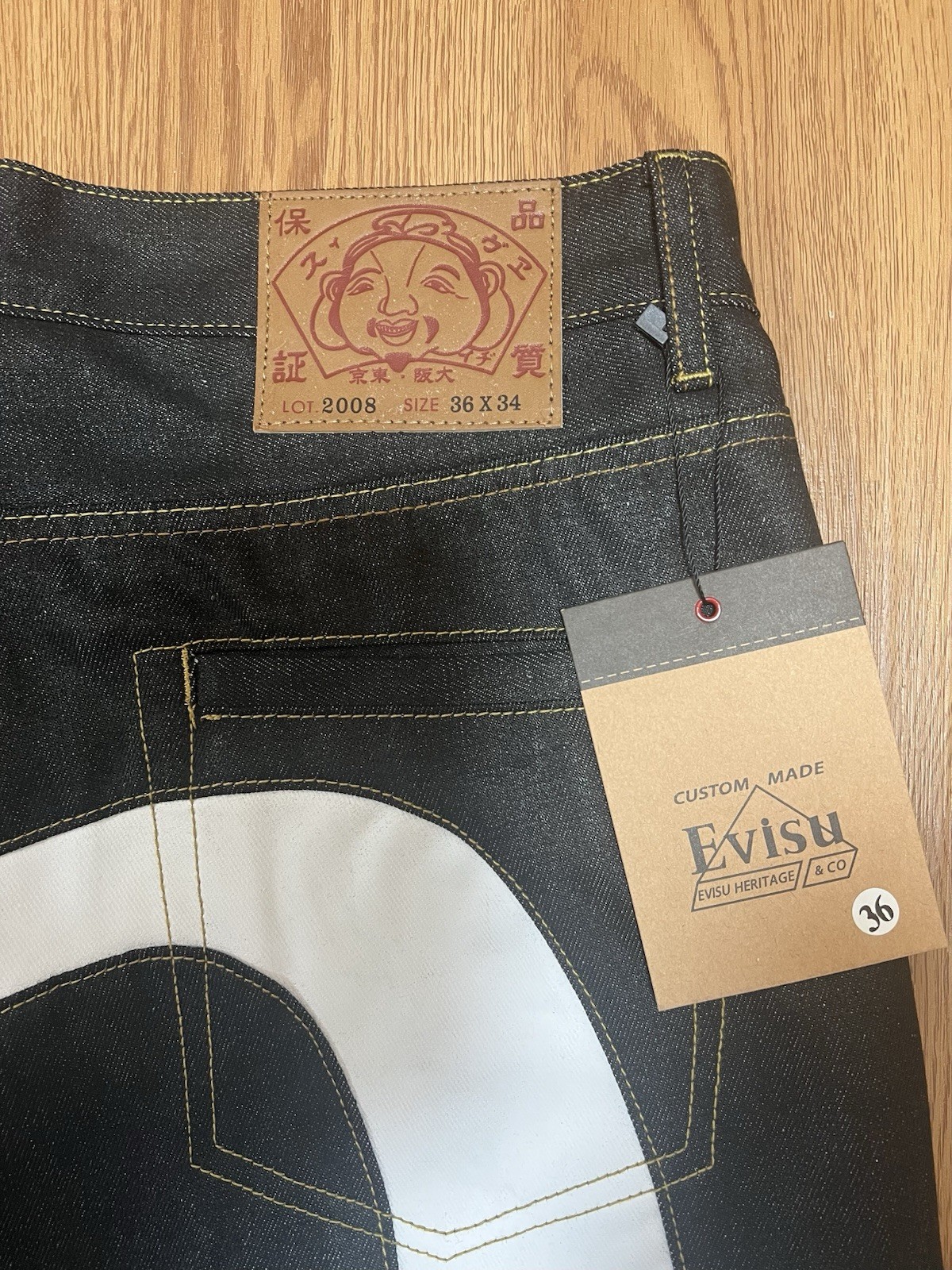 T【6y-43】【60サイズ】△1円～/EVISU エヴィス デニムパンツ/33×34サイズ/