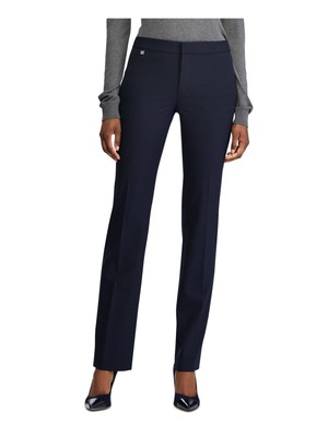 

RALPH LAUREN Женские темно-синие брюки на молнии для работы, прямые брюки, Navy, 200759127002