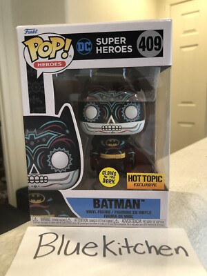 Funko Pop! DC Super Heroes Dia De Los Batman #409 GITD Hot Topic Exclusive