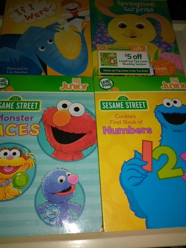 Leap Frog Tag Junior Board Books Lot Of 4 Numbers, Faces, If