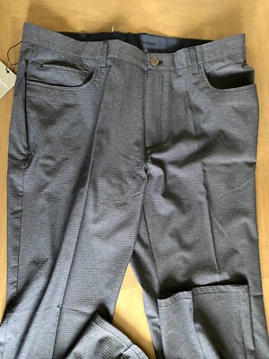 $125 NWT Hickey Freeman Men s 5-Pocket Dress Pants Lightweight 38X32 Navy gray