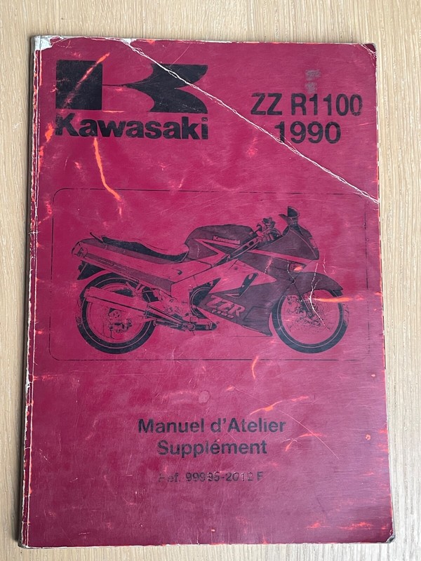 Revue Technique Kawasaki Zx1100 Zzr1100 1990  Supplement  RÃ©F: 99996-2012-F