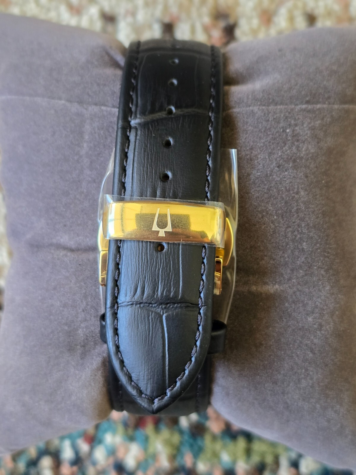Pre-owned Bulova Men's Classic Sutton 4-hand Automatic Black Leather Watch 97a187 - 42mm