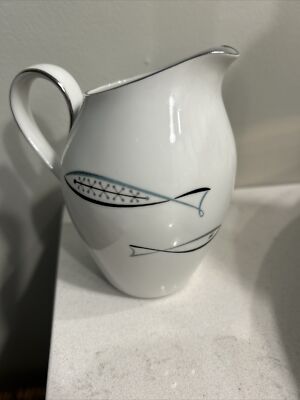 Noritake Creamer Atomic Fish Pattern 1359