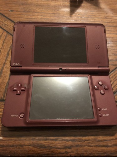 NINTENDO DSi XL BURGUNDY SYSTEM For Parts Or Not Working (Broken)