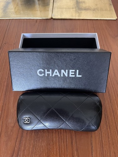 【美品】 CHANEL sunglasses リボン 箱ケースなし Chanel Sunglasses 2007 Vintage Brown Leather Large Logo 6022