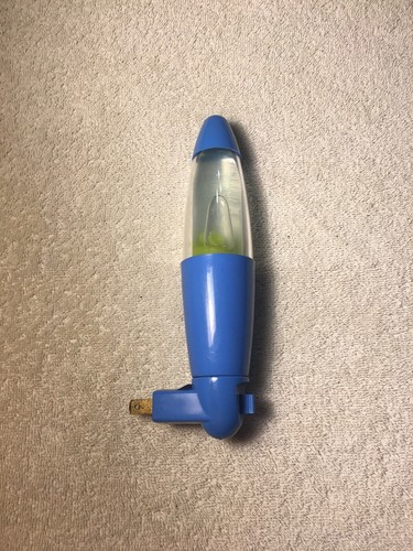 Blue W/Green Lava -Lava Lamp - Night Light - Plug In - On Off.  Really Cool!!