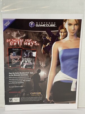 2002 Resident Evil  Gamecube Print Ad/ Official Horror Promo Pop Art B