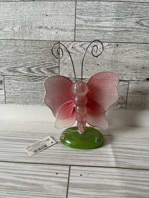 RUSS BERRIE GIRL POWRRR  BUTTERFLY PHOTO HOLDER GLITTER WINGS