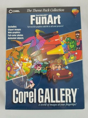 Corel Gallery FunArt Theme Pack Collection PC  web clip art images graphics NEW