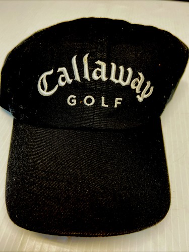 CALLAWAY GOLF Hat Cap Jet Black Adjustable NWT $25.99