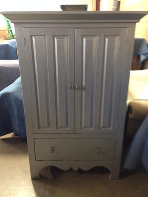 Wood silver armoire