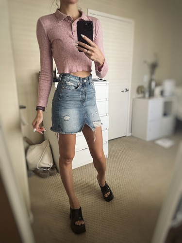 H&M Denim Mini Skirt Size 0 | eBay