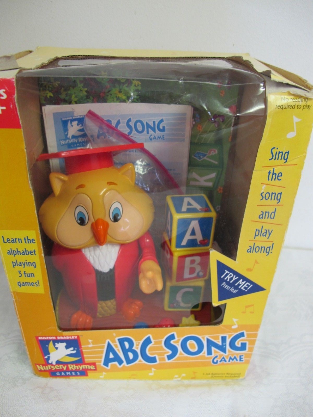 MILTON BRADLEY ABC SONG GAME FUN LEARNING PROFESSOR OWL