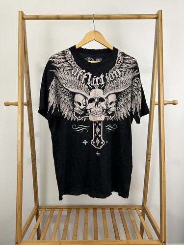 Affliction スカル　ポロシャツ Y2K Affliction スカル ポロシャツ Y2K - メルカリ
