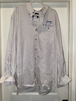 Mens Wrangler George Strait Button Up Shirt White Maroon Size 3X NWT