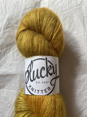 Plucky Knitter Sophisticate merino/mohair/silk blend, ''No. 2 Pencil'' fluffy yarn
