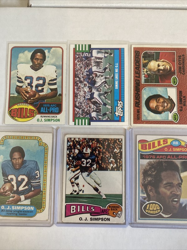 O J Simpson Football Cards The Best Current Ebay Cards For Sale
