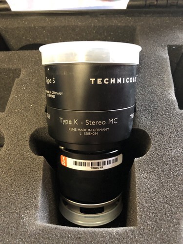 Rare Schneider Kreuznach Cinema Technicolor 3D Film Projector Lens with Case